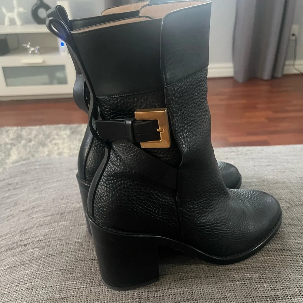 Stuart Weitzman Women’s JOPLIN Black Heeled Boots Sz 9M - Picture 6 of 11